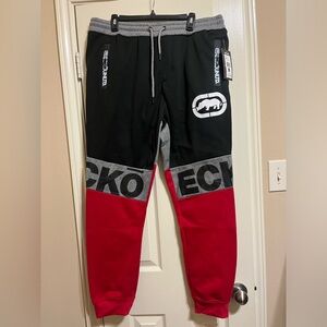 NWT Ecko Unlimited Black and Red Joggers